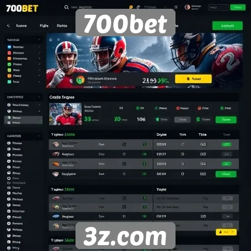 Interface do usuário do site 700bet é intuitiva